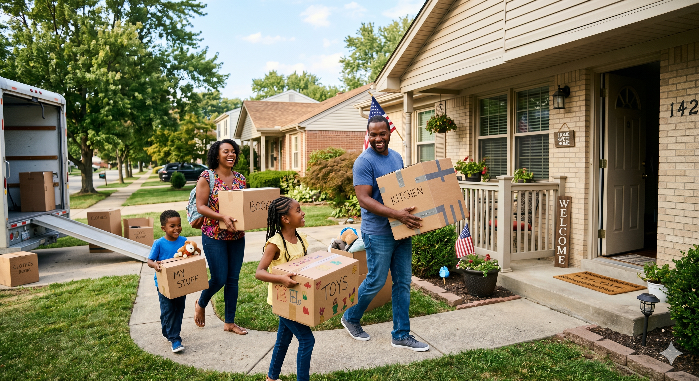 Newly renovated residential housing indicating neighborhood revitalization